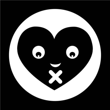 Kalp yüz duygu simgesi 