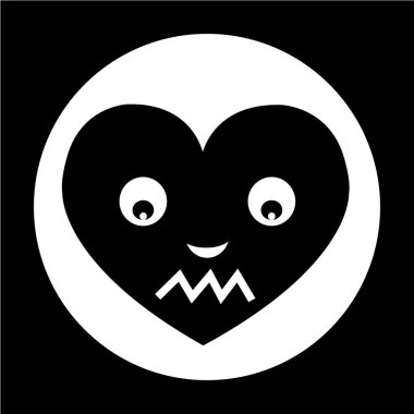 Kalp yüz duygu simgesi 