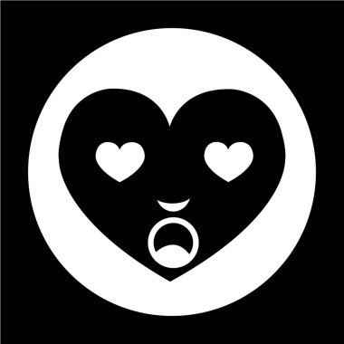 Kalp yüz duygu simgesi 