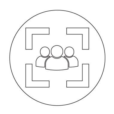 İnsanlar düz simgesi