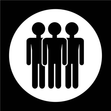 İnsanlar düz simgesi
