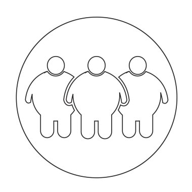 Fat People Icon clipart