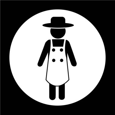 Çiftçi düz simgesi