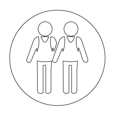 İnsanlar düz simgesi