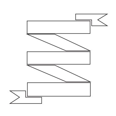 Kurdele düz simgesi