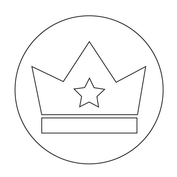 Crown Düz Simgesi — Stok Vektör