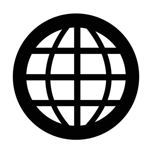 Ikona globu płaskiego — Wektor stockowy