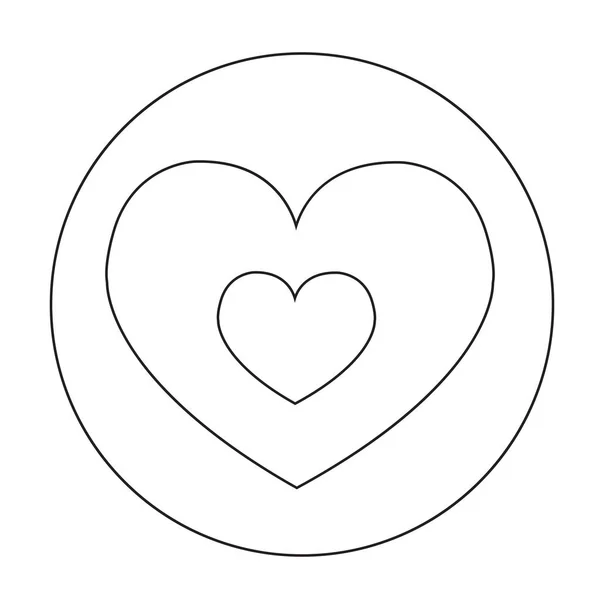 Heart flat icon — Stock Vector