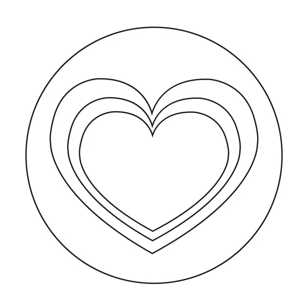 Heart flat icon — Stock Vector