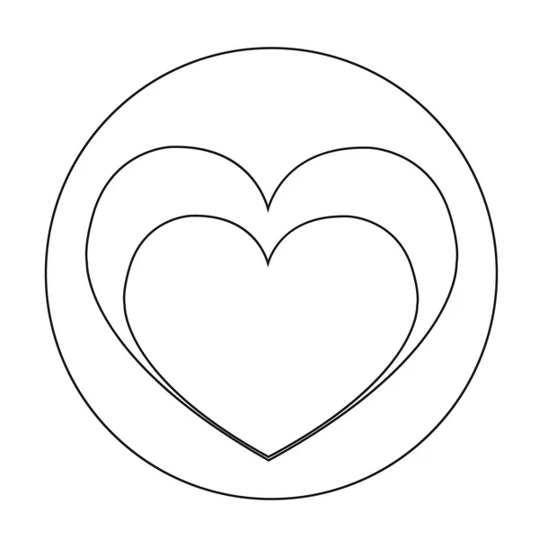 Heart flat icon — Stock Vector