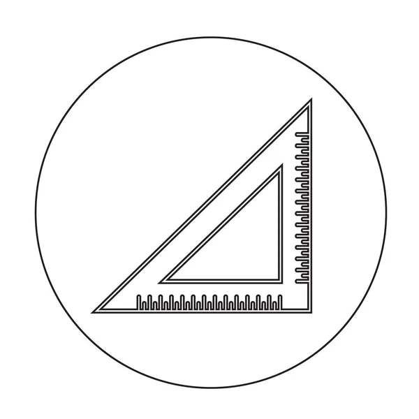 Ícone de régua triangular —  Vetores de Stock