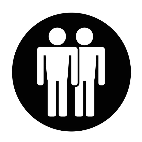 Personnes icône plate — Image vectorielle
