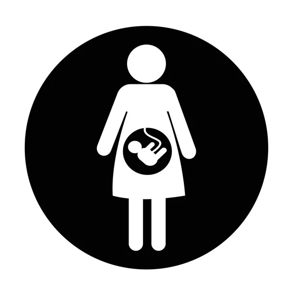 Icône de femme enceinte — Image vectorielle