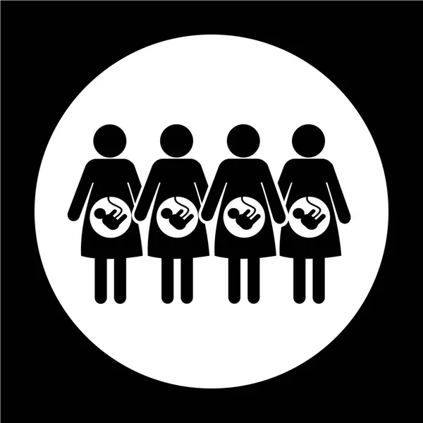 Gravid kvinna ikonen — Stock vektor