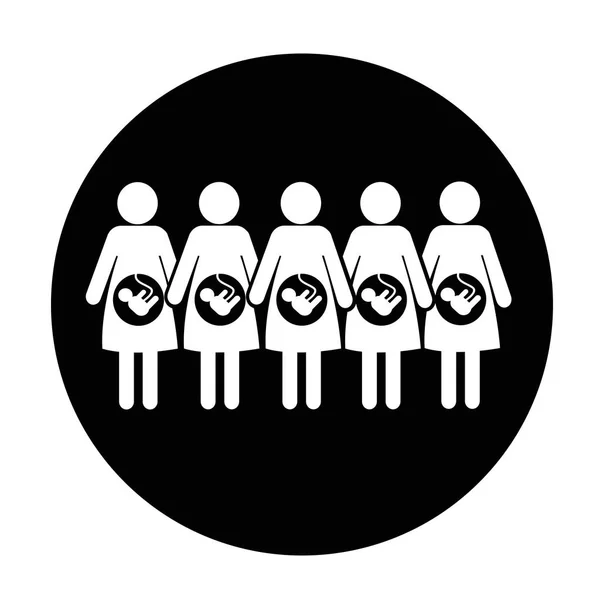 Ikona kobiety w ciąży — Wektor stockowy