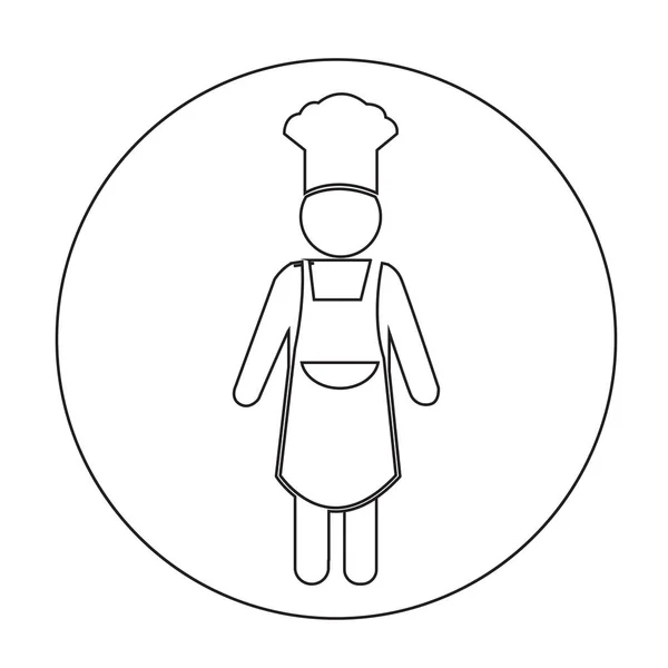 Chef people Ícone — Vetor de Stock