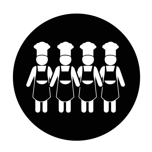 Chef-kok mensen pictogram — Stockvector