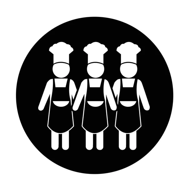 Chef-kok mensen pictogram — Stockvector