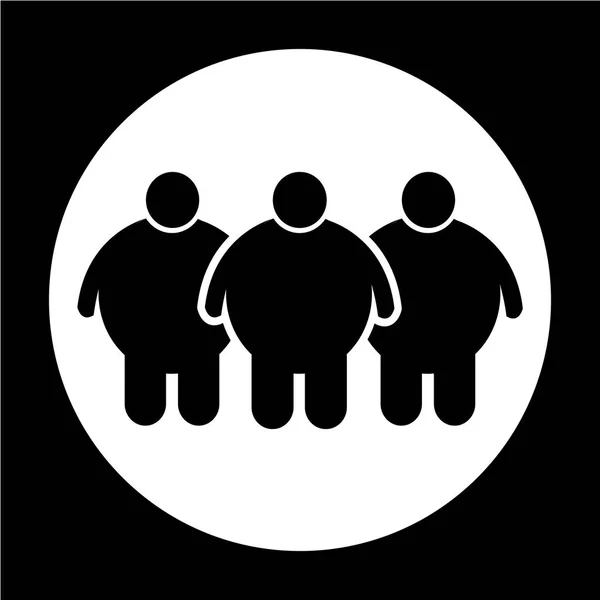 Fat People Icon — Stock Vector