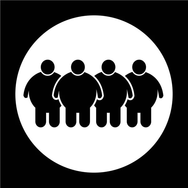 Icono de gente gorda — Archivo Imágenes Vectoriales