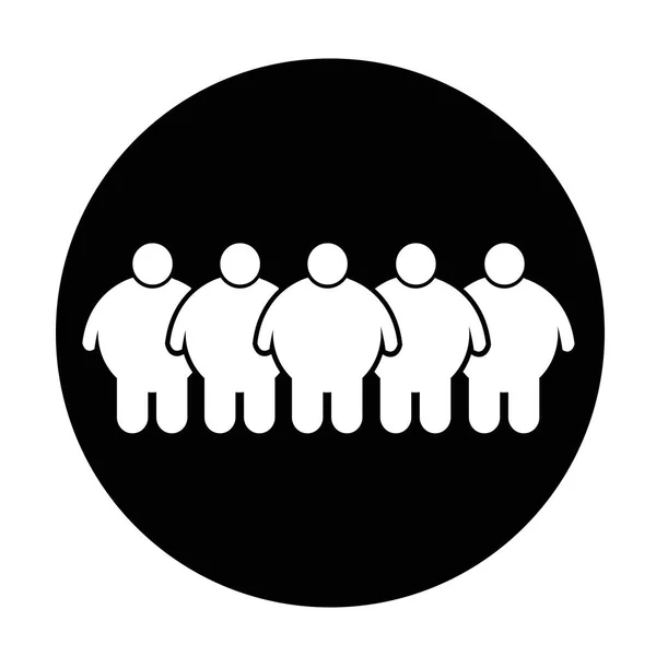 Fat People Icon — Stock Vector