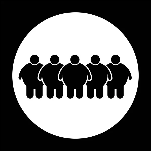 Icono de gente gorda — Vector de stock