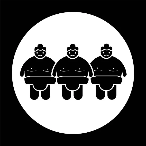 Sumo wrestling People Icon — Stock Vector