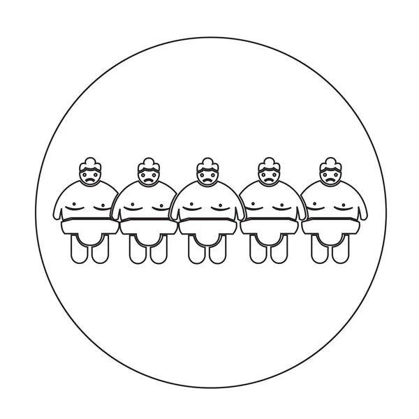 Народная икона борьбы сумо — стоковый вектор