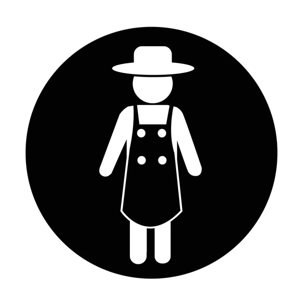 Boer platte pictogram — Stockvector