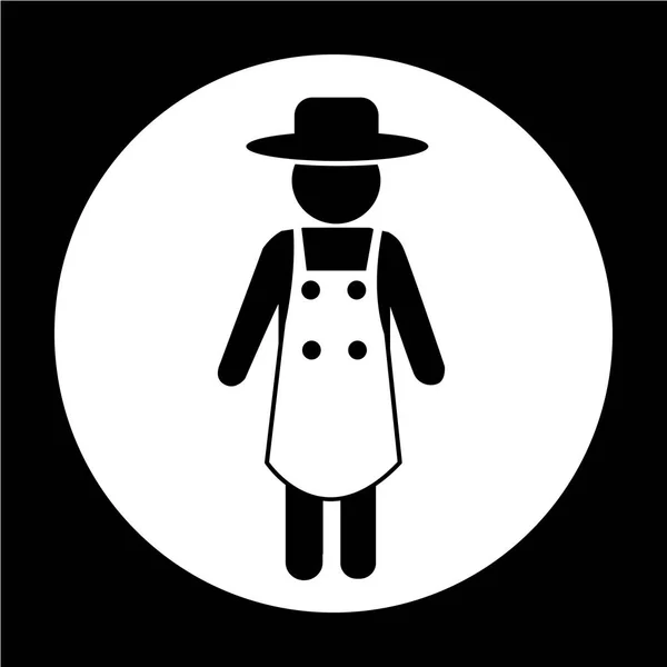 Boer platte pictogram — Stockvector