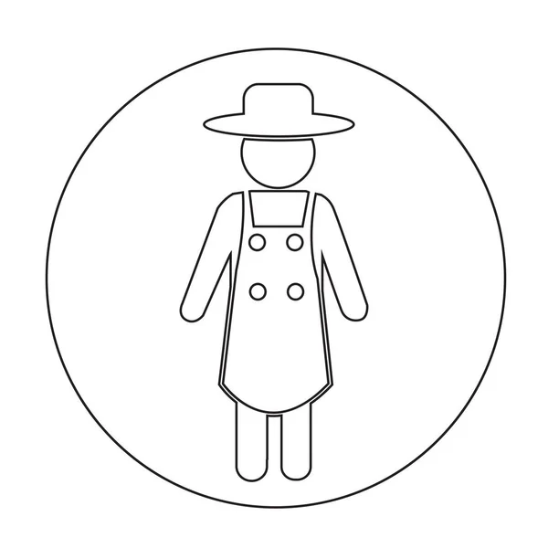 Agricultor ícone plano — Vetor de Stock