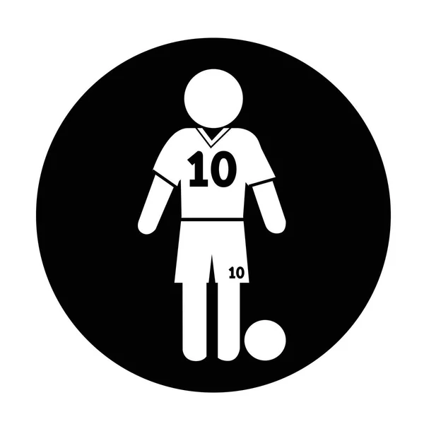 Voetbal Soccer Player Icon — Stockvector