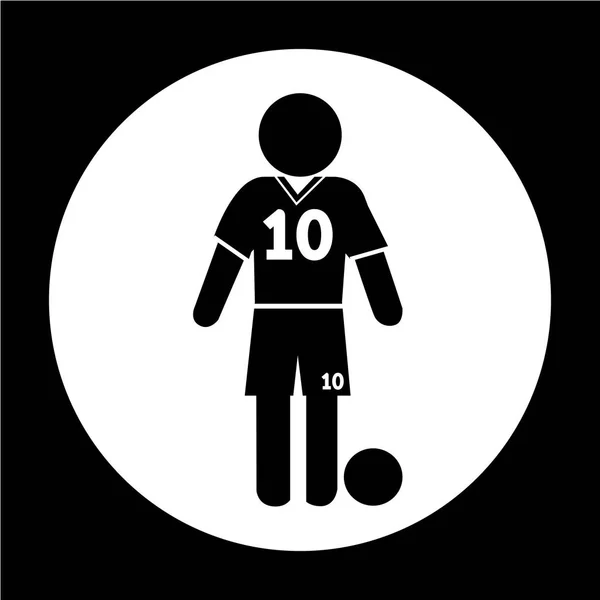 Football Soccer Player Icon — Stock Vector