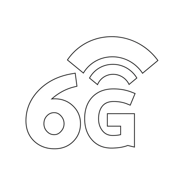 6g Wireless Wifi ikon — Stock Vector