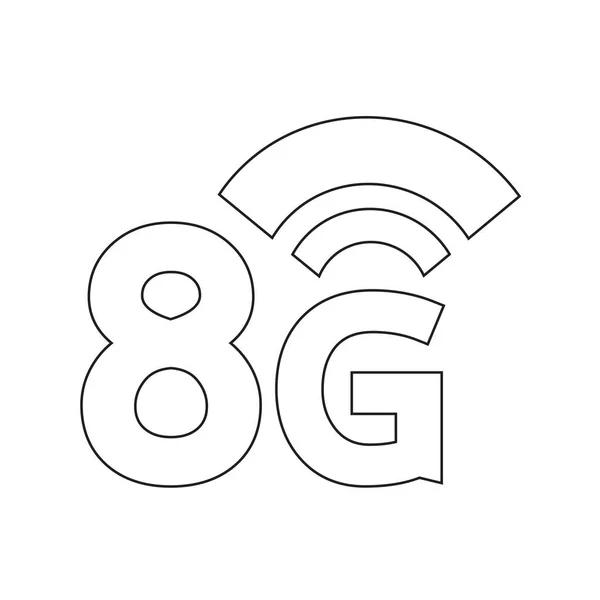 8 g 무선 Wifi 아이콘 — 스톡 벡터