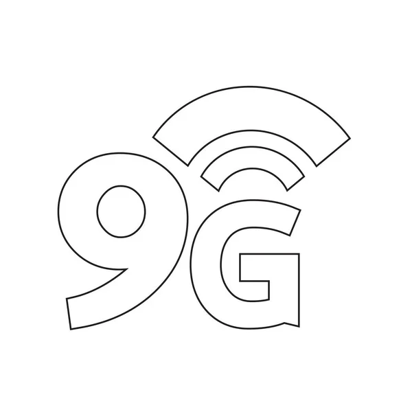 Icono Wifi inalámbrico 9G — Archivo Imágenes Vectoriales