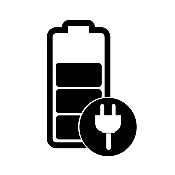 Batterie flach — Stockvektor