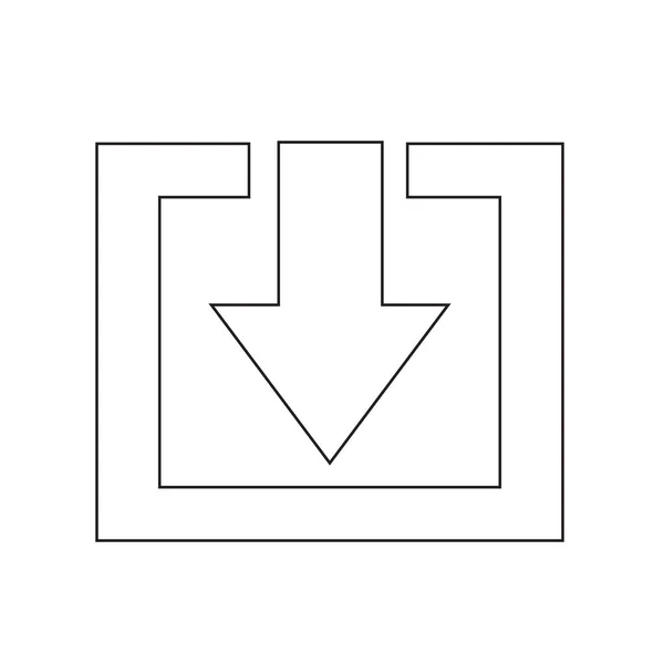 Platte pictogram downloaden — Stockvector