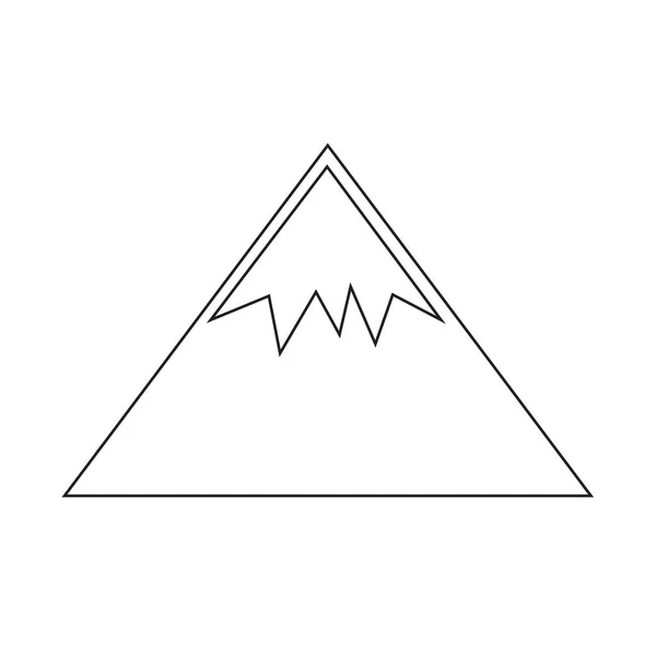 Icono de montaña plana — Vector de stock