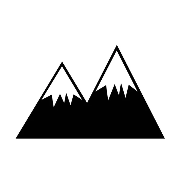 Icono de montaña plana — Vector de stock