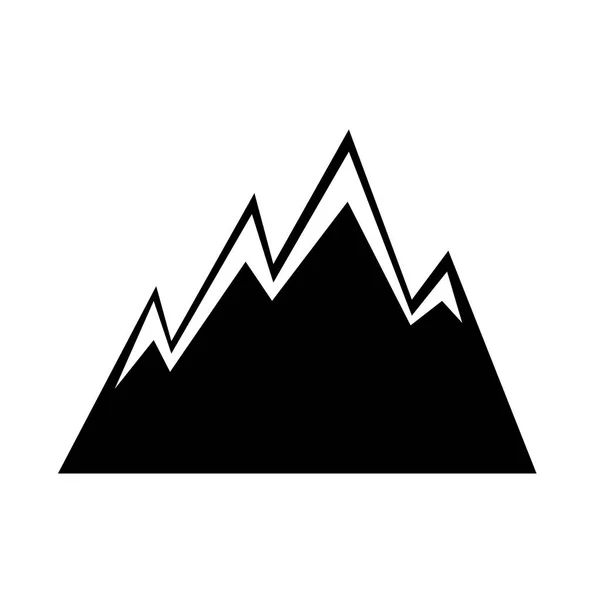 Berg platte pictogram — Stockvector