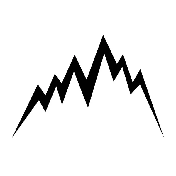 Icono de montaña plana — Vector de stock