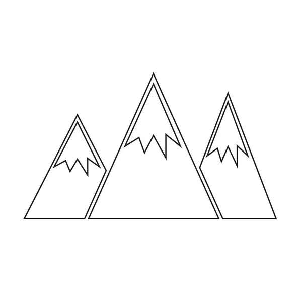 Ícone de montanha plana —  Vetores de Stock