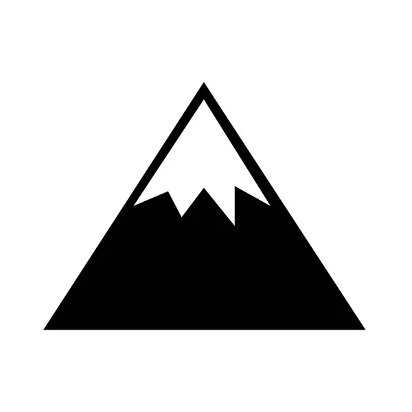Mountain flat ikonen — Stock vektor