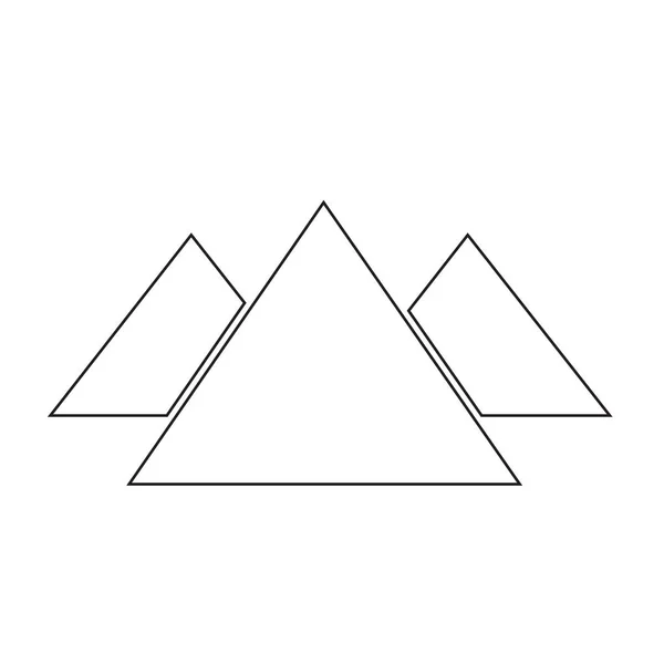 Mountain flat ikonen — Stock vektor