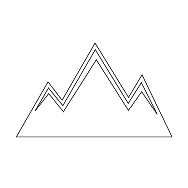 Icono de montaña plana — Archivo Imágenes Vectoriales