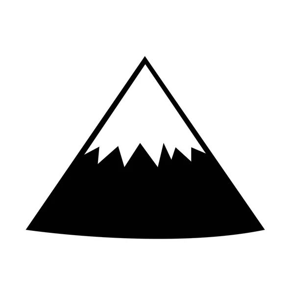 Icône plat montagne — Image vectorielle