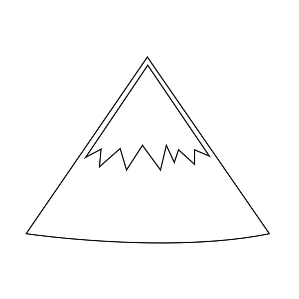 Icono de montaña plana — Vector de stock