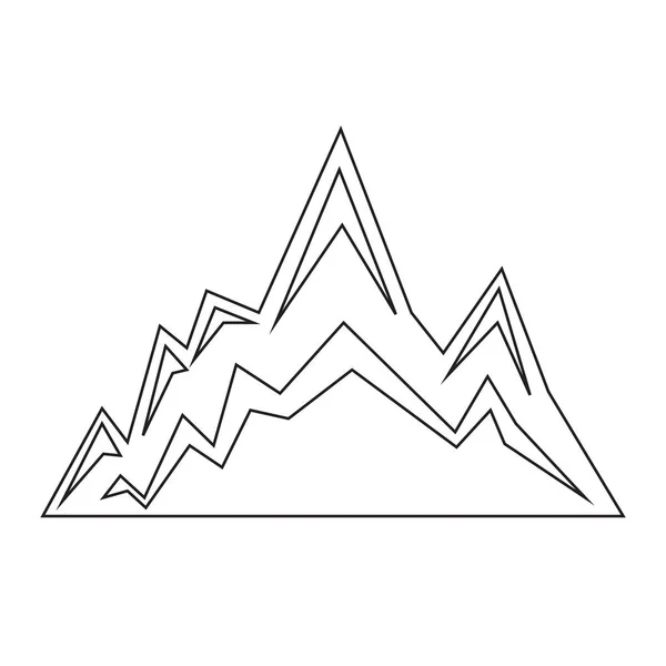 Icono de montaña plana — Archivo Imágenes Vectoriales