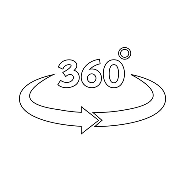 360 Degree icon — Stock Vector